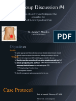 Small Group Discussion #4: A Case of A 22-Yr Old Nullipara Who Consulted For Left Lower Quadrant Pain