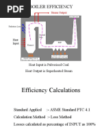 Boiler Efficiency: Heat Input Is Pulverised Coal Heat Output Is Superheated Steam