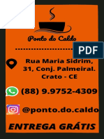 CARDÁPIO - PONTO DO CALDO - Crato CE