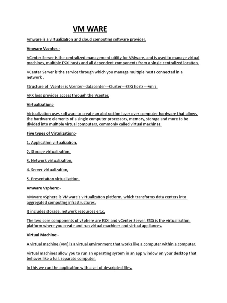VMware Virtualization Overview | PDF | Virtualization | Virtual Machine