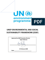 Unep Environmental and Social Sustainability Framework (Essf)