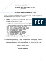 Edital divulga notas de processo seletivo na Saúde de Guarujá