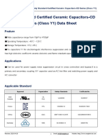 Safety Standard Certified Ceramic Capacitors-CD Series (Class Y1) Data Sheet