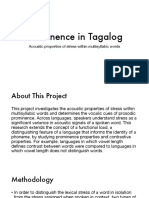 Prominence in Tagalog: Acoustic Properties of Stress Within Multisyllabic Words