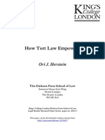 How Tort Law Empowers: Ori J. Herstein