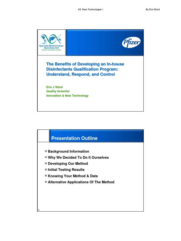 Developing an InHouse Disinfectant Qualification Program A Case Study