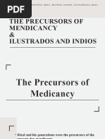 The Precursors of Mendicancy & Ilustrados and Indios: Bautista, Begil, Beltran, Castro, Divinagracia, Mata