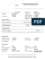 Life Insurance Corporation of India Detailed Policy Status Report