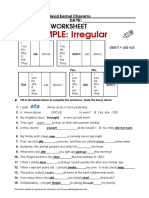 PAST SIMPLE: Irregular: Grammar Worksheet