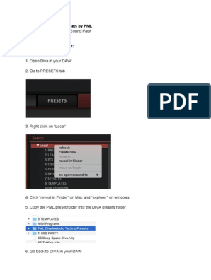 How Install - Diva Presets by PML PDF