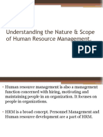 Understanding The Nature & Scope of Human Resource Management