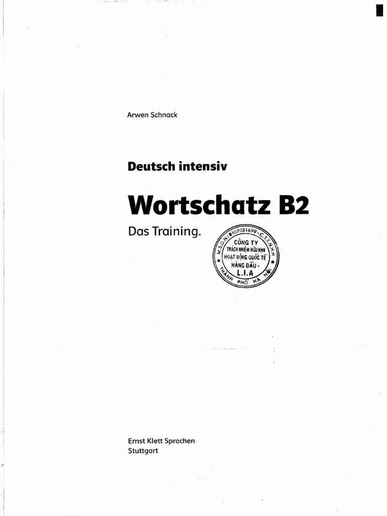 Wortschatz b2 Deutsch Intensiv PDF Free PDF