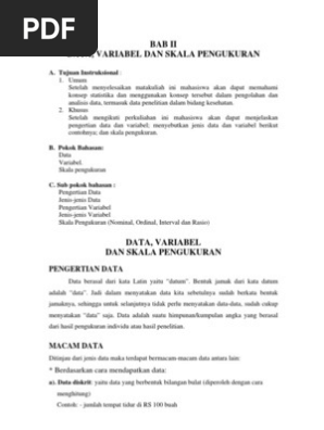 Data Variabel Dan Skala Pengukuran