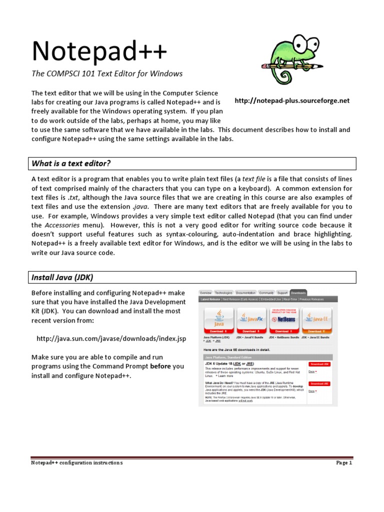 Notepad++ - Tutorial Compile and Run Java Program | PDF | Computer ...