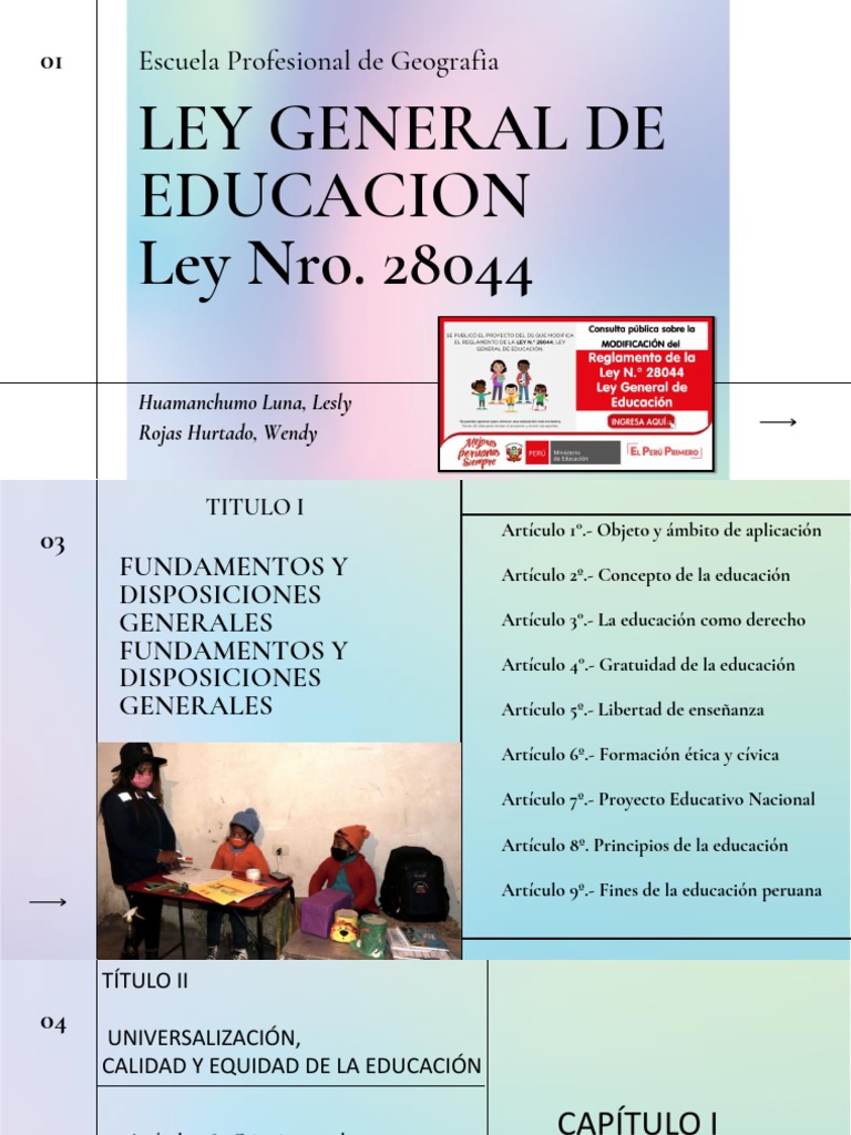 Ley General de Educación | PDF