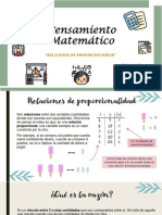 Pensamiento Matemático: Relaciones de Proporcionalidad