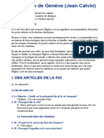 Catéchisme de Genève Protestant Réformé Jean Clavin 1542