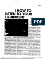 Learn How To Listen To Your Equipment