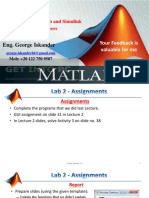 Made By: Eng. George Iskander: Introduction To Matlab and Simulink For Engineers