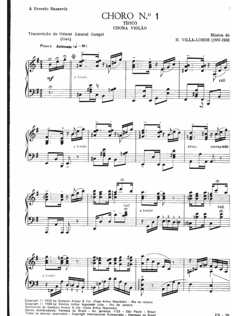Choro Sheet Music – Choros No 1 Imslp – ZOFE
