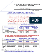 NIT Trichy hostel fees notice