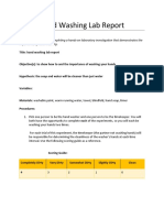 Hand Washing Lab Report