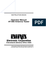 Operator Manual AT-500 Antenna Tester: Instruction Book