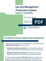 Analysis and Management of Production System: Lesson 01: Introduction