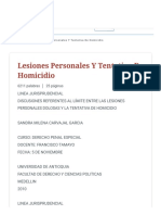 Lesiones Personales Y Tentativa de Homicidio - Monografías Plus