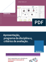 Modelagem e Simulação de Sistemas - Aula1