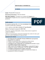 Fiche de Poste Responsable Commercial