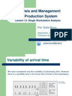 Analysis and Management of Production System: Lesson 12: Single Workstation Analysis