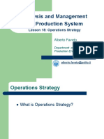Operations Strategy: Analyzing Production Systems and Defining Strategic Direction