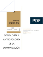 Sociología y Antropología de La Comunicación