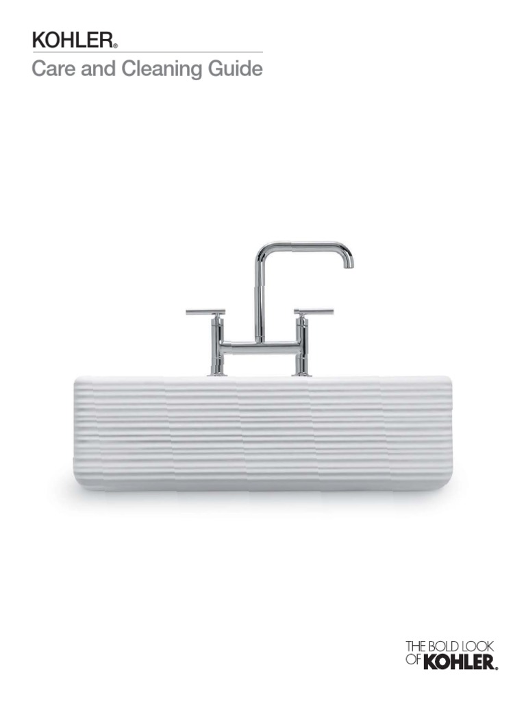 Kohler Care & Cleaning Guide PDF Sink Bleach