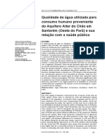 Qualidade Da Água Utilizada para Consumo Humano Proveniente Do Aquífero Alter Do Chão em Santarém (Oeste Do Pará) e Sua Relação Com A Saúde Pública