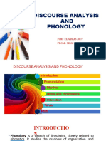 Discourse Analysis and Phonology For Class A3 2017