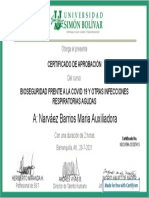 Certificate for Narváez Barrios Maria Auxil... for CURSO DE BIOSEGURIDAD FRENT... (1)