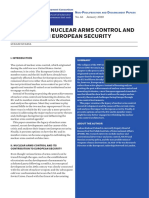 The Crisis of Nuclear Arms Control and Its Impact On European Security