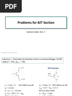 Problems For BJT Section: Lecture Notes: Sec. 3