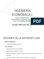 Ingenieria Economica I - Decima Cuarta Clase Virtual - Caue