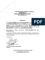 Certificado Fedepanela1 Puro Colombia