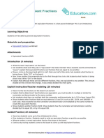 Evaluating Equivalent Fractions: Learning Objectives