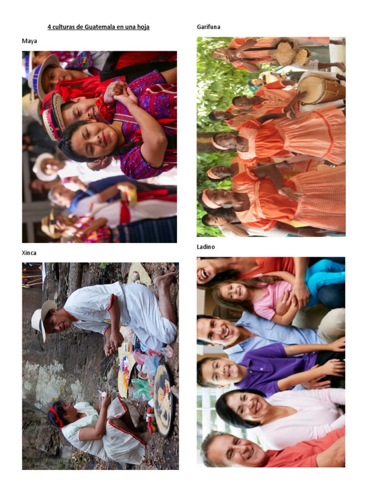 4 Culturas de Guatemala en Una Hoja | PDF