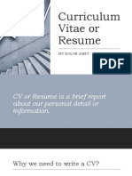 XII - Curriculum Vitae or Resume