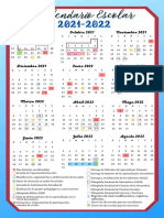 Calendario Escolar 2021 2022 Resumido Leyenda