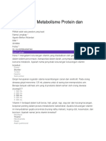 Soal Latihan Metabolisme Protein Dan Vitamin