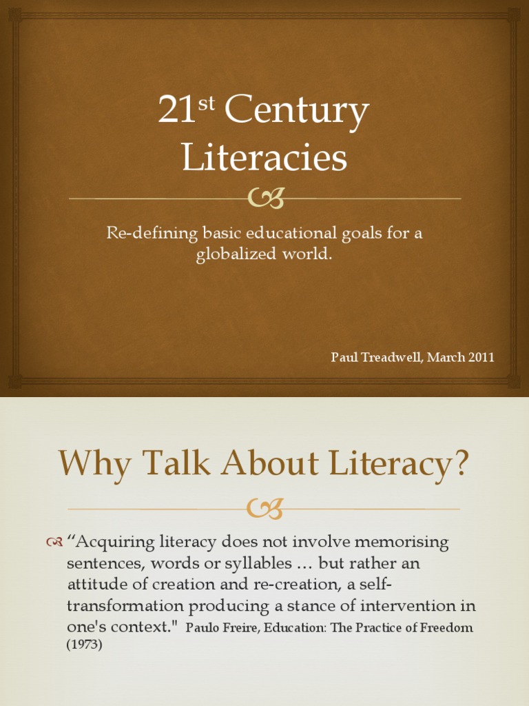 21st Century Literacy Redefined | PDF | Literacy | Communication
