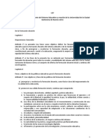 Proyecto de Ley de la Formación Docente del Sistema Educativo y creación de la Universidad de la Ciudad Autónoma de Buenos Aires