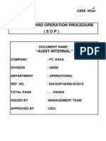 SOP - Prosedur Audit Internal - 2021